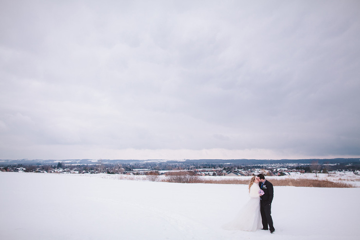 Toronto Wedding Photographer - epic snow portrait outdoors during winter